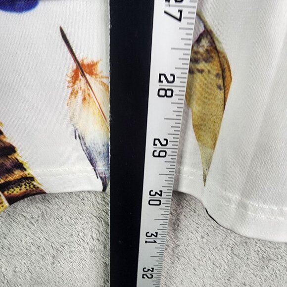 Women's Jostar Feather Print Short Sleeve Top Shirt Short Sleeve Round Neck XL - Picture 10 of 11